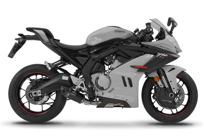 CF MOTO 675 SR-R 2024 - 2026 Full Exhaust System Collector Silencer HP8 BLACK + dB killer