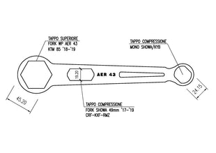 Multifunction wrench WP43 AER - Showa49 - KYB Shock