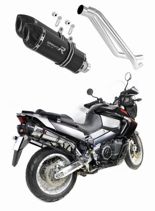 Aprilia ETV 1000 Caponord 2005 - 2007 Exhaust Silencer Muffler HP1 BLACK + dB killer medium