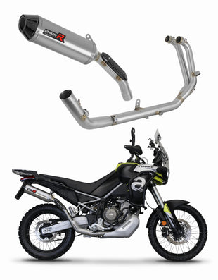 Aprilia Tuareg 660 2021 - 2023 Full Exhaust System Collector Silencer HP3 + dB killer medium