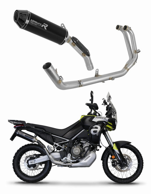 Aprilia Tuareg 660 2021 - 2023 Full Exhaust System Collector Silencer HP3 BLACK + dB killer medium