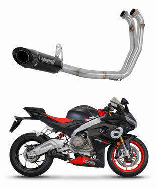 Aprilia RS 660 2020 - 2024 Full Exhaust System Collector Silencer HP8 BLACK + dB killer medium