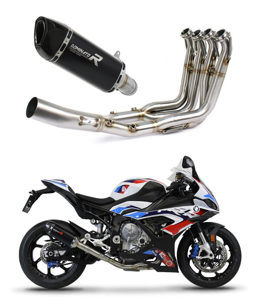 BMW M1000RR 2021 - 2022 Full Exhaust System Collector Silencer HP6 BLACK + dB killer medium