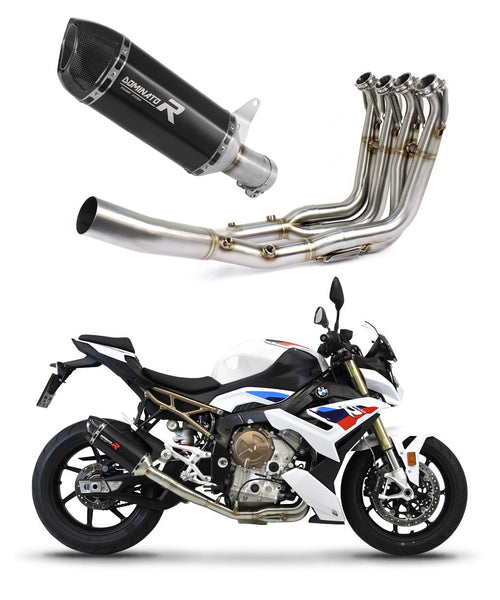 BMW S1000R 2021 - 2023 Full Exhaust System Collector Silencer HP1 BLACK + dB killer medium