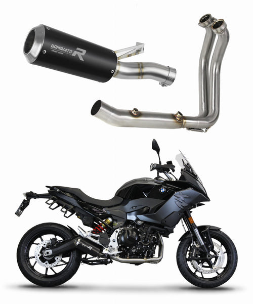 BMW F900XR 2020 - 2023 Full Exhaust System Collector Silencer GP BLACK + dB killer medium