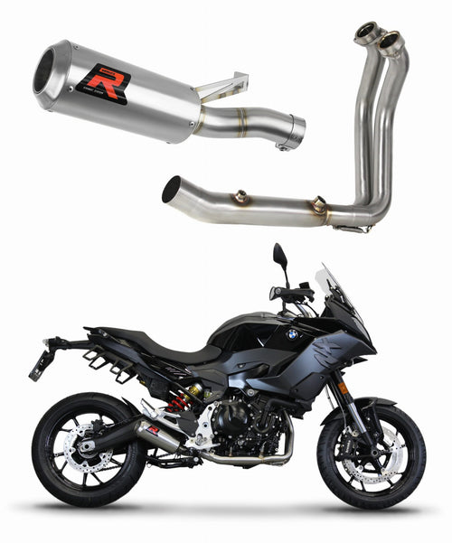 BMW F900XR 2020 - 2023 Full Exhaust System Collector Silencer GP + dB killer medium