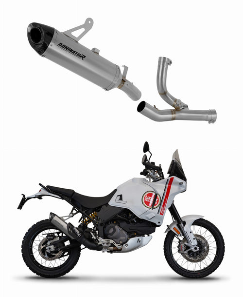 Ducati Desert X 2022 - 2023 Exhaust System Collector Silencer Titanium HP8 + dB killer