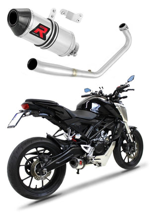 Honda CB 125 R 2018 - 2020 Full Exhaust System Collector Silencer HP3 + dB killer medium