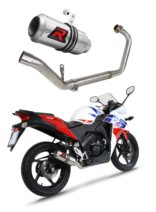 Honda CBR 125 R 2011 - 2018 Full Exhaust System Collector Silencer GP + dB killer medium