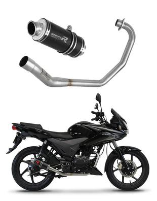 Honda CBF 125 2009 - 2014 Full Exhaust System Collector Silencer GP1 BLACK + dB killer medium