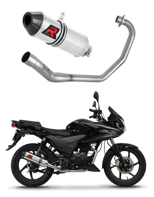 Honda CBF 125 2009 - 2014 Full Exhaust System Collector Silencer HP3 + dB killer medium