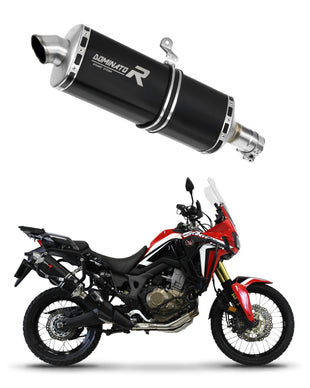 Honda CRF 1000L Africa Twin 2016 - 2019 Exhaust Silencer Muffler P7 BLACK + dB killer medium