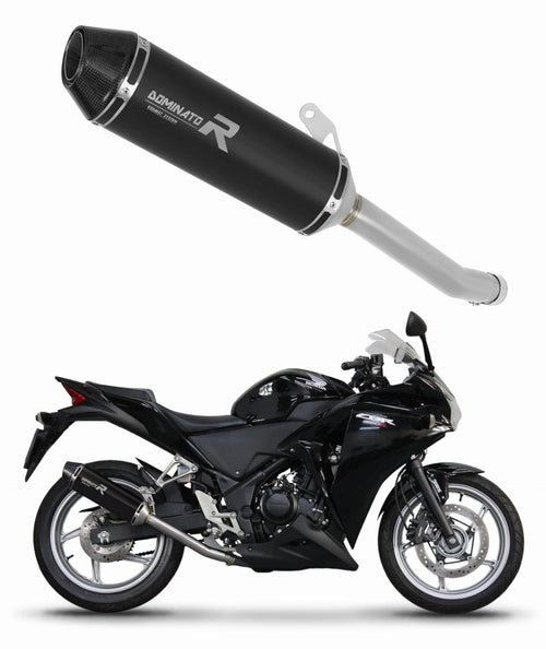 Honda CBR 250 R 2011 - 2013 Exhaust Silencer Muffler HP3 BLACK + dB killer medium
