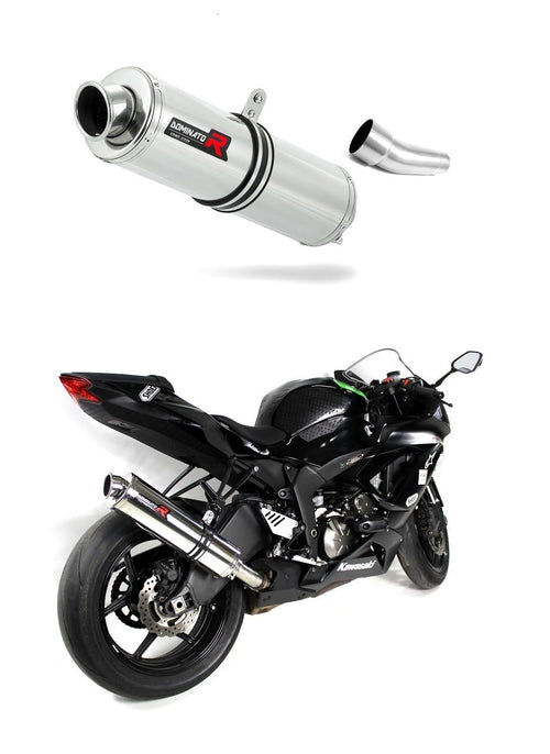 Kawasaki ZX6R 636 2009 - 2024 Exhaust Silencer Muffler ST + dB killer medium