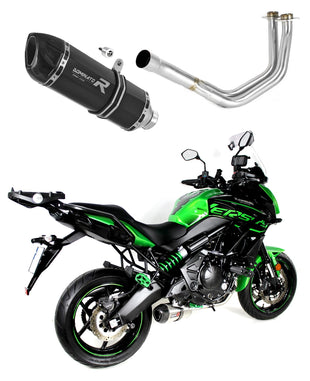 Kawasaki VERSYS 650 2015 - 2020 Full Exhaust System Collector Silencer HP1 BLACK + dB killer medium