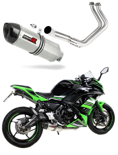Kawasaki NINJA 650 2017 - 2022 Full Exhaust System Collector Silencer HP1 + dB killer medium
