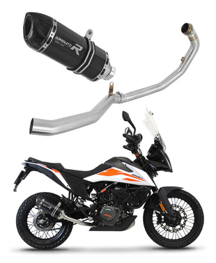 KTM 390 Adventure 2020 - 2024 Full Exhaust System Collector Silencer HP1 BLACK + dB killer medium