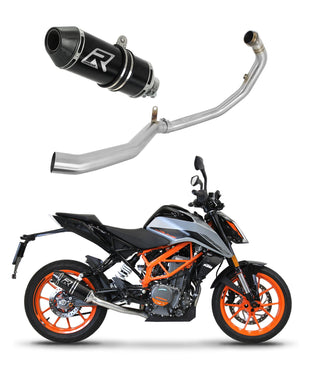 KTM 390 Duke 2021 - 2023 Full Exhaust System Collector Silencer HP3 BLACK + dB killer medium