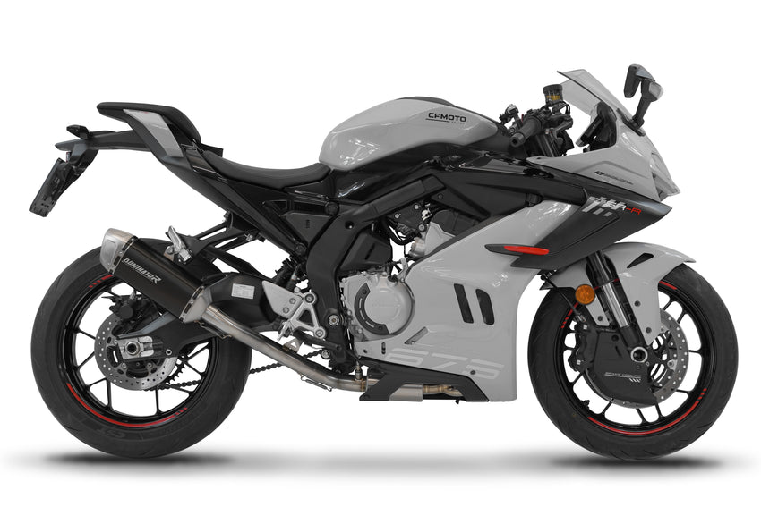 CF MOTO 675 SR-R 2024 - 2026 Full Exhaust System Collector Silencer S6 BLACK + dB killer