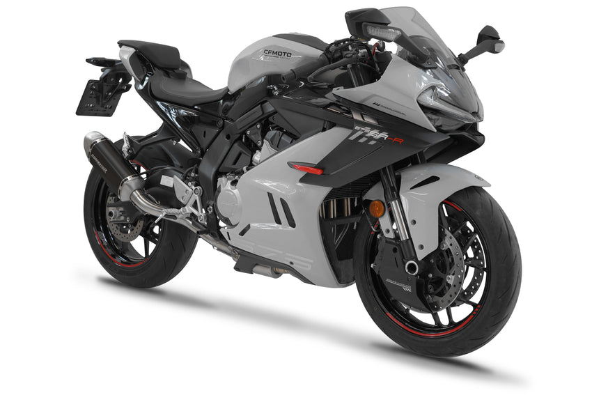 CF MOTO 675 SR-R 2024 - 2026 Full Exhaust System Collector Silencer S6 BLACK + dB killer