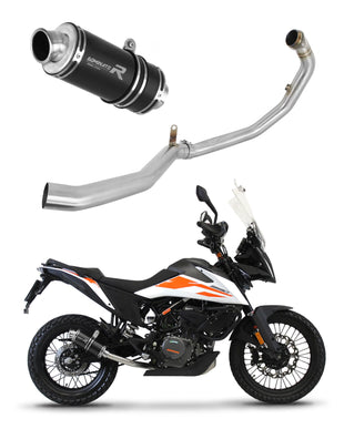 KTM 390 Adventure 2020 - 2024 Full Exhaust System Collector Silencer GP1 BLACK + dB killer medium