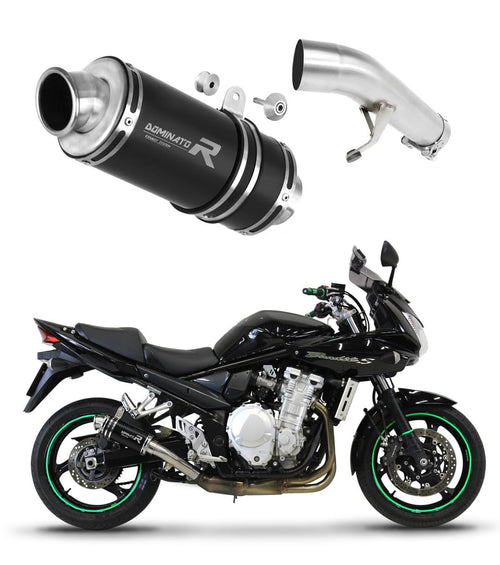 Suzuki GSF 650 BANDIT N / S 2007 - 2016 Exhaust Silencer Muffler GP1 BLACK + dB killer medium