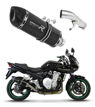 Suzuki GSF 650 BANDIT N / S 2007 - 2016 Exhaust Silencer Muffler HP1 BLACK + dB killer medium