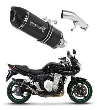 Suzuki GSF 1250 N / S BANDIT 2007 - 2016 Exhaust Silencer Muffler HP1 BLACK + dB killer medium