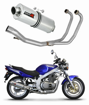 Suzuki GS 500E 1989 - 2009 Full Exhaust System Collector Silencer OV + dB killer medium