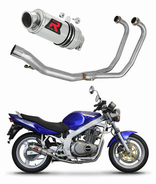 Suzuki GS 500E 1989 - 2009 Full Exhaust System Collector Silencer GP1 + dB killer medium