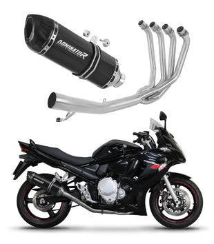 Suzuki GSXF 650 2007 - 2016 Full Exhaust System Collector Silencer HP1 BLACK + dB killer