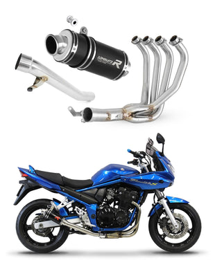 Suzuki GSF 650 BANDIT N / S 2005 - 2006 Full Exhaust System Collector Silencer GP1 BLACK + dB killer medium