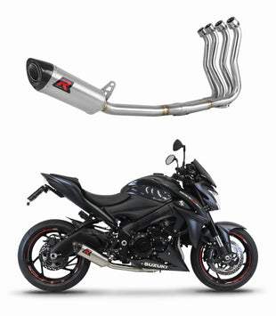 Suzuki GSX-S 1000 / F 2015 - 2020 Low Level Full Exhaust System Collector Silencer HP8 + dB killer medium