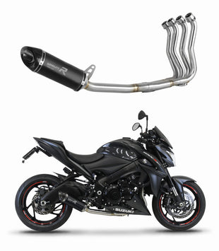 Suzuki GSX-S 1000 / F 2015 - 2020 Low Level Full Exhaust System Collector Silencer HP8 BLACK + dB killer medium