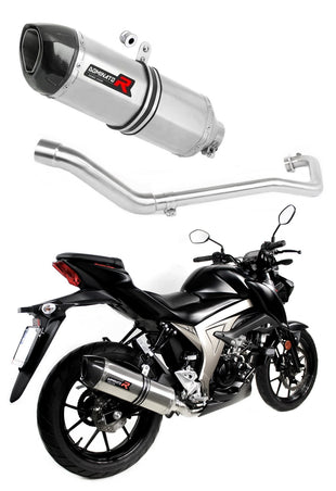 Suzuki GSX S 125 2017 - 2019 Full Exhaust System Collector Silencer HP1 + dB killer medium