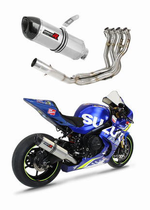 Suzuki GSXR 1000 2017 - 2021 Full Exhaust System Collector Silencer HP1 + dB killer medium