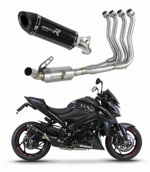 Suzuki GSX-S 1000 / F 2015 - 2020 Full Exhaust System Collector Silencer HP8 BLACK + dB killer medium