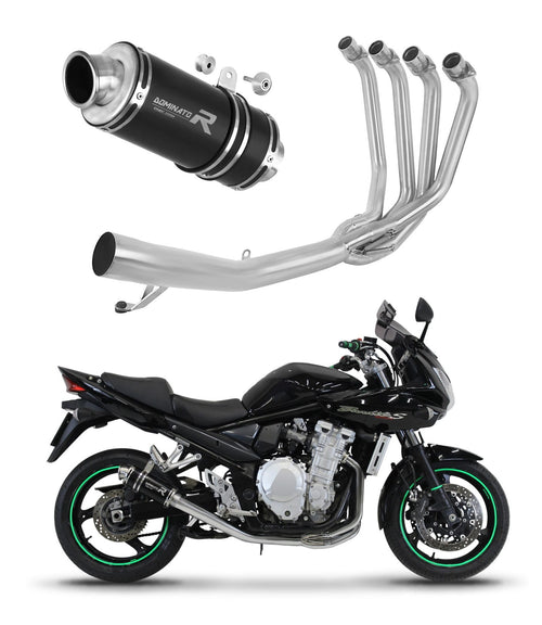 Suzuki GSF 1250 N / S BANDIT 2007 - 2016 Full Exhaust System Collector Silencer GP1 BLACK + dB killer medium