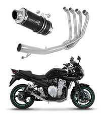 Suzuki GSF 650 BANDIT N / S 2007 - 2016 Full Exhaust System Collector Silencer GP1 BLACK + dB killer medium 20 m.