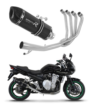 Suzuki GSF 650 BANDIT N / S 2007 - 2016 Full Exhaust System Collector Silencer HP1 BLACK + dB killer medium