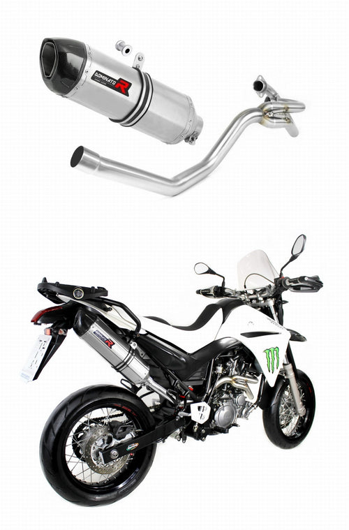 Yamaha XT 660 X 2004 - 2016 side manifold 2 in 1 Exhaust Silencer Muffler HP1 + dB killer medium