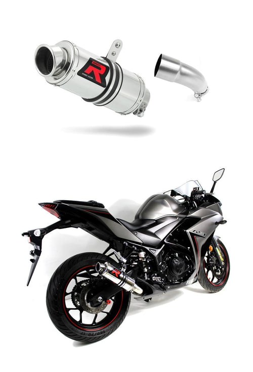 Yamaha YZF R3 2015 - 2018 Exhaust Silencer Muffler GP1 + dB killer medium