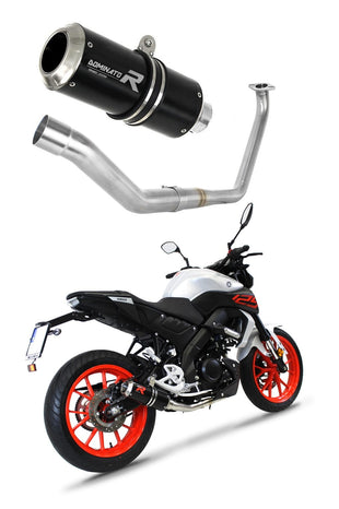 Yamaha MT 125 2020 Full Exhaust System Collector Silencer GP BLACK + dB killer medium
