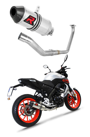 Yamaha MT 125 2020 Full Exhaust System Collector Silencer HP3 + dB killer medium