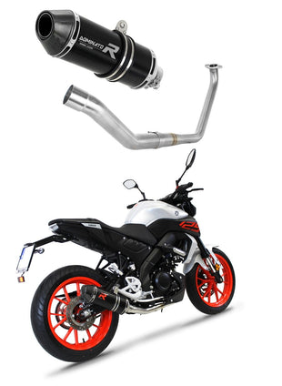 Yamaha MT 125 2020 Full Exhaust System Collector Silencer HP3 BLACK + dB killer medium