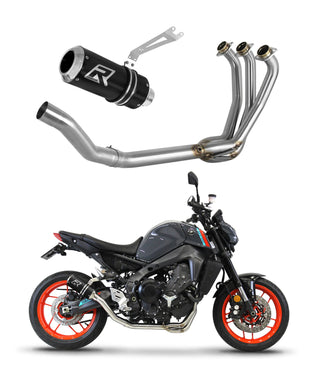 Yamaha MT 09 2021 - 2023 Full Exhaust System Collector Silencer GP BLACK + dB killer medium