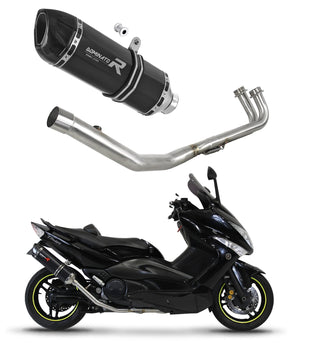 Yamaha T-MAX 500 2008 - 2011 Full Exhaust System Collector Silencer HP1 BLACK + dB killer medium