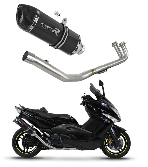 Yamaha T-MAX 500 2008 - 2011 Full Exhaust System Collector Silencer HP1 BLACK + dB killer medium