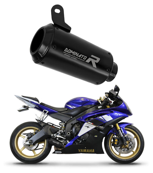 Yamaha YZF R6 2006 - 2016 Exhaust Silencer Muffler GPS BLACK + dB killer medium