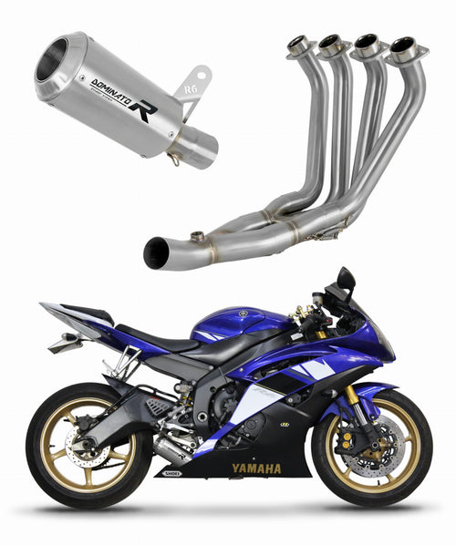Yamaha YZF R6 2006 - 2016 Full Exhaust System Collector Silencer GPS + dB killer medium